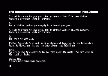 Planetfall (UK) (1986) (CPM) screen shot game playing